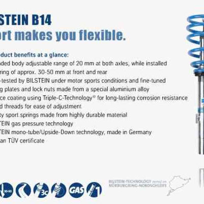 Bilstein B14 1999 Audi A6 Avant Front and Rear Suspension Kit