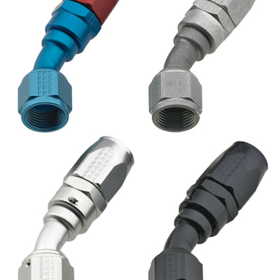 Fragola -12AN x 30 Degree Power Flow Hose End - Black