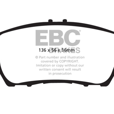 EBC 10+ Honda CR-Z 1.5 Hybrid Ultimax2 Front Brake Pads