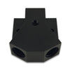 Vibrant Billet Aluminum Y-Block Fitting with 1/8in NPT Port -8AN x Dual -8AN ORB