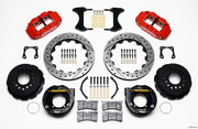 Wilwood Narrow Superlite 4R Rear P-Brk Kit 12.88in Drilled Red Chevy 12 Bolt-Spec 3.15in Bearing