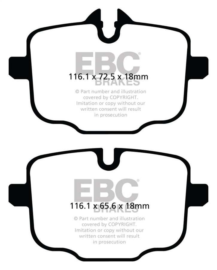 EBC 2021+ BMW M3/M4 3.0TT (G80/G82/G83 w/Cast Iron Rotors) Redstuff Rear Brake Pads