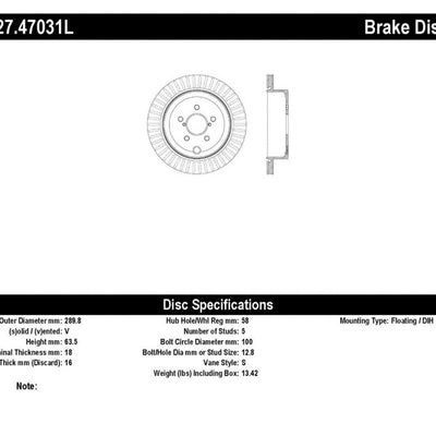StopTech Slotted & Drilled Sport Brake Rotor