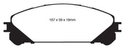 EBC 15+ Lexus NX200t 2.0 Turbo Yellowstuff Front Brake Pads