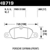 Hawk DTC-80 14-16 Porsche Cayman Front Race Brake Pads