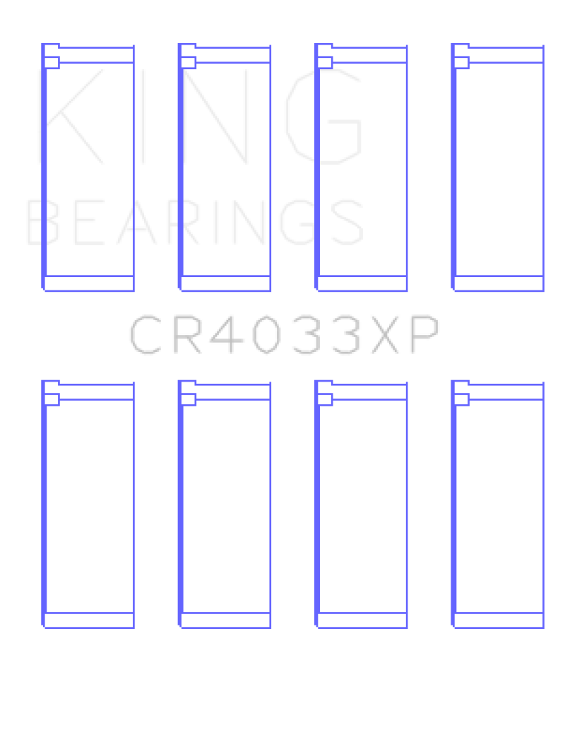 King Engine Bearings Honda F20C/F22C/97-01 H22A4 Rod Bearing Set - Size STDX