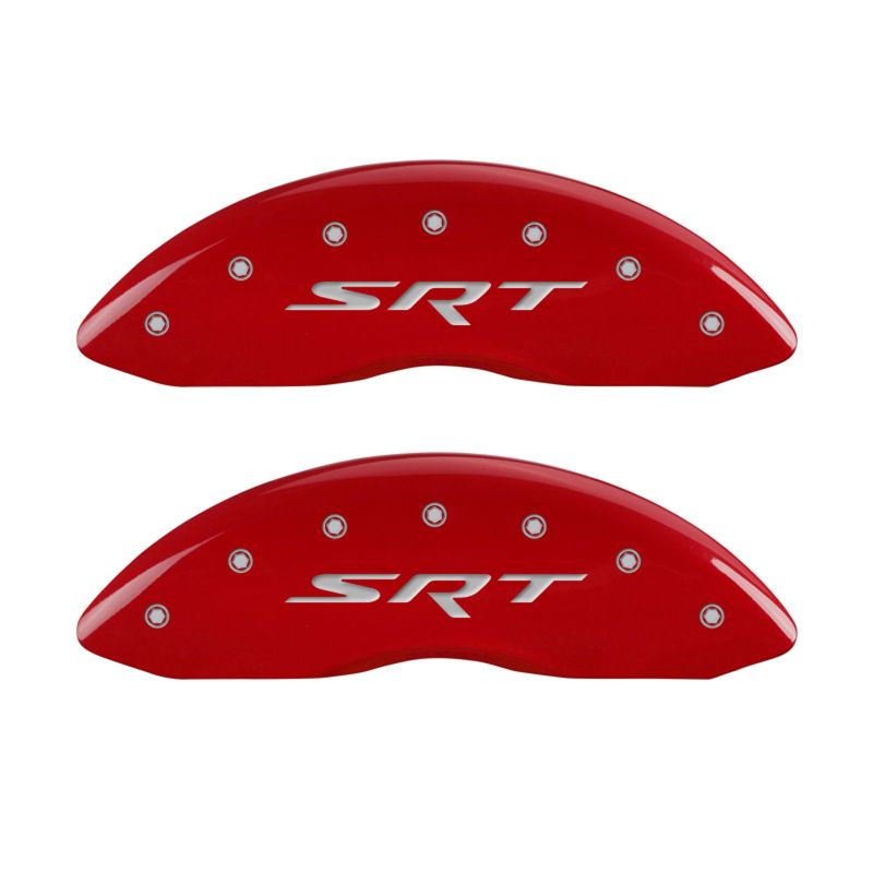 MGP 4 Caliper Covers Engraved Front & Rear SRT Red finish silver ch