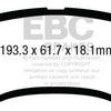 EBC 13+ Ford F250 (inc Super Duty) 6.2 (2WD) Extra Duty Rear Brake Pads