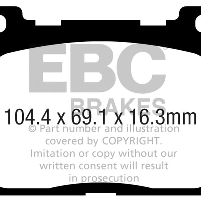 EBC 2017+ Genesis G90 5.0L Redstuff Rear Brake Pads
