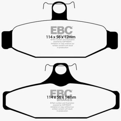 EBC 85-88 Chevrolet Camaro (3rd Gen) 2.8 (Performance Package) Ultimax2 Rear Brake Pads