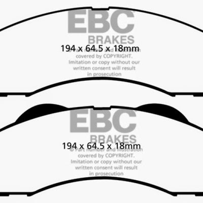 EBC 15+ Ford Expedition 3.5 Twin Turbo 2WD Greenstuff Front Brake Pads