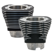 S&S Cycle 84-99 BT 4-1/8in Bore Cylinder Set For 124in V-Series Engine - Wrinkle Black