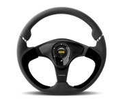 Momo Nero Steering Wheel 350 mm - Black Leather/Suede/Black Spokes