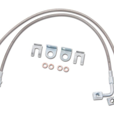 Zone Offroad 07-18 Jeep Wrangler JK Front 4-6in Stainles Barake Lines