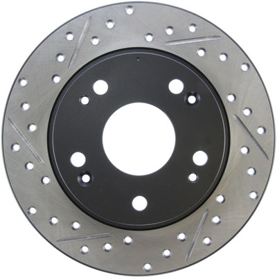 StopTech 04-08 Acura TSX / 03-07 Honda Accord SportStop Slotted & Drilled Right Rear Rotor
