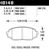 Hawk 90-93 Geo Storm / 90-92 Isuzu Impulse / 90-93 Mazda Miata DTC-60 Front Race Brake Pad