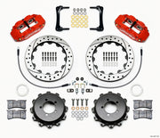 Wilwood Narrow Superlite 4R Rear Kit 12.88in Drilled Red 2008-2012 Subaru WRX w/Lines