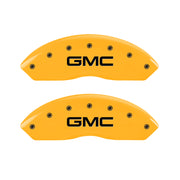 MGP 2 Caliper Covers Engraved Front GMC Yellow Finish Black Characters 1997 GMC Yukon