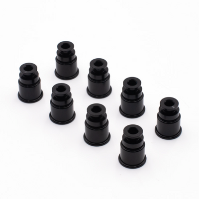 BLOX Racing 14mm Adapter Top (1/2in) w/Viton O-Ring & Retaining Clip (Set of 8)