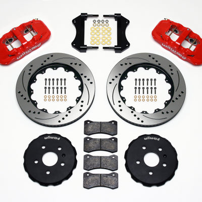Wilwood AERO6 Front Hat Kit 14.25 Drilled Red 2010-2015 Camaro