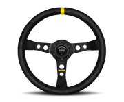 Momo MOD07 Steering Wheel 350 mm -  Black Suede/Black Spokes/1 Stripe