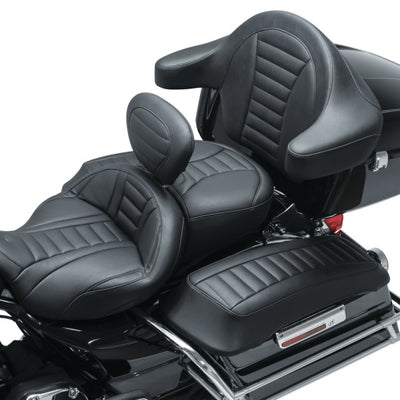 Mustang 93-13 Harley FL Touring Saddlebag Lid Covers Deluxe - Black