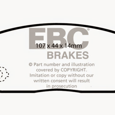 EBC 03-12 Mazda RX8 1.3 Rotary (Standard Suspension) Bluestuff Rear Brake Pads