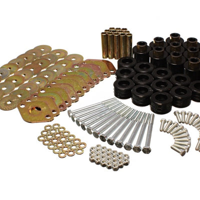 Energy Suspension Body Mount Set 1in Lift W/Hardware  - Black