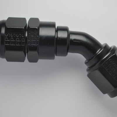Fragola -12AN Real Street x 45 Degree Hose End Black For PTFE Hose