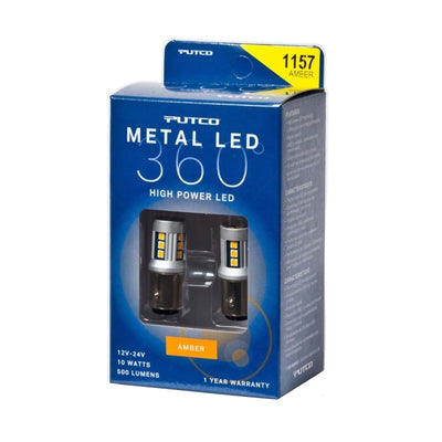 Putco 1157 - Amber Metal 360 LED