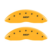 MGP 4 Caliper Covers Engraved Front & Rear MGP Yellow Finish Black Char 2007 Dodge Durango