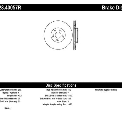 StopTech 06-08 Honda Civic Si Cross Drilled Right Front Rotor