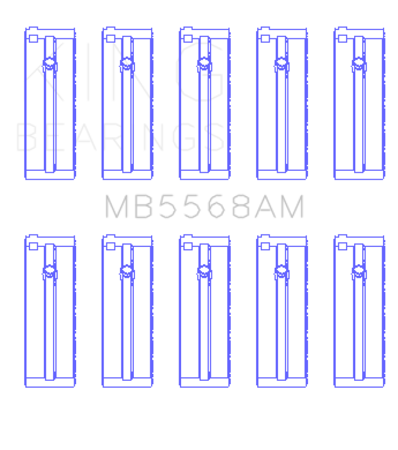 King Engine Bearings Honda D16A/Y/Z H22A4 F23A (Size +0.25mm) Crankshaft Main Bearing Set