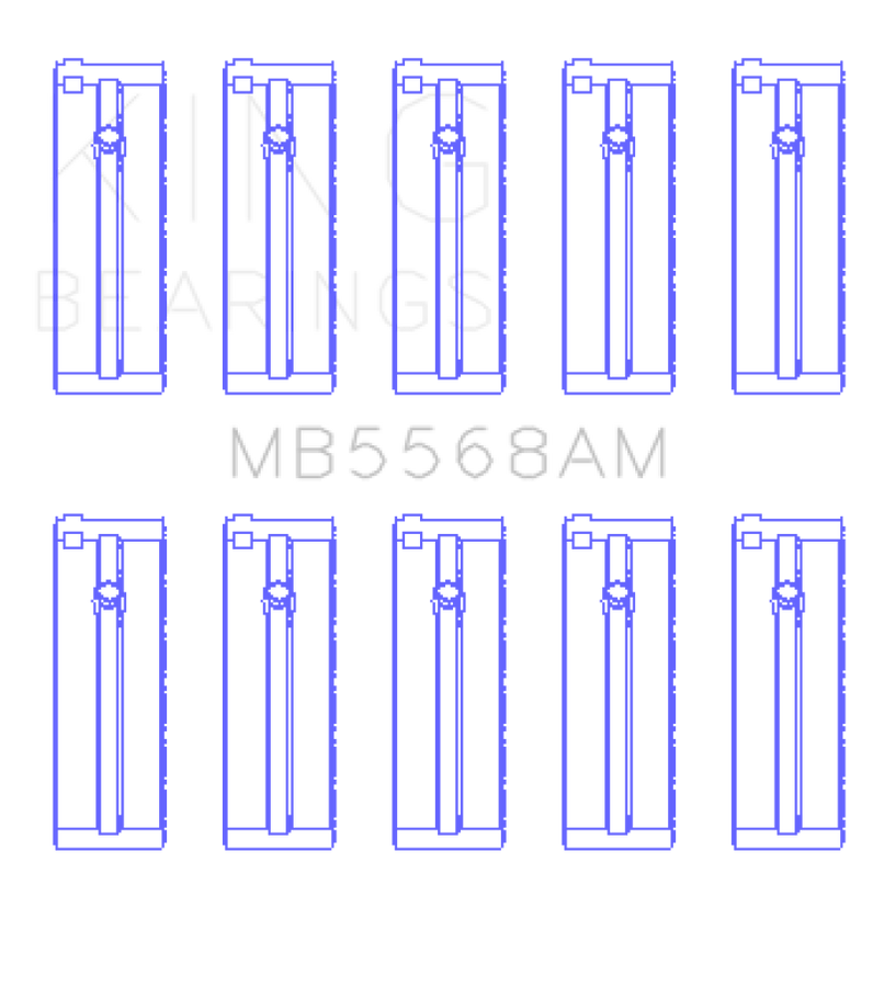 King Engine Bearings Honda D16A/Y/Z H22A4 F23A (Size +0.25mm) Crankshaft Main Bearing Set