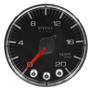 Autometer Spek-Pro Gauge Pyro. (Egt) 2 1/16in 2000f Stepper Motor W/Peak & Warn Blk/Chrm