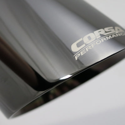 Corsa Single Universal 2.75in Inlet / 4.5in Outlet Black PVD Pro-Series Tip Kit