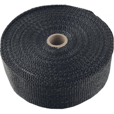 Torque Solution Fiberglass Exhaust Wrap Universal 1inx50ft - Black