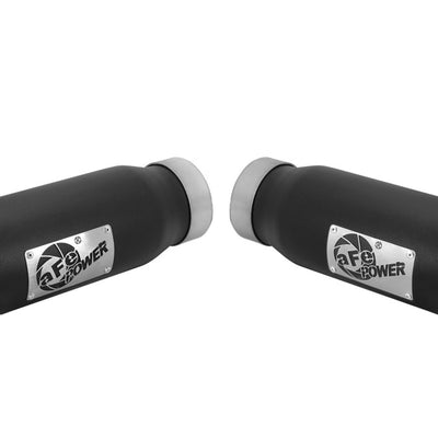 aFe MACHForce-XP 3.5in 409 Stainless Steel Exhaust Tip 3.5in x 4.5in Out x 12in L Clamp-On