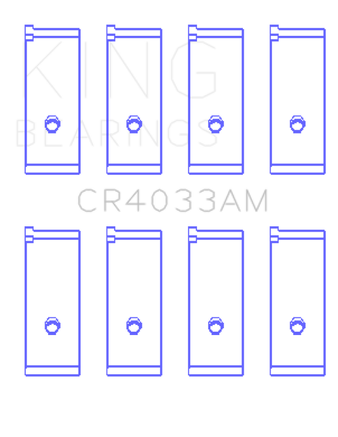 King Acura SOHC 16 Valve / Honda SOHC 16 Valve/DOHC 16 Valve (Size +0.25) Rod Bearing Set