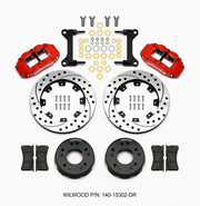 Wilwood Narrow Superlite 6R Front Kit 12.19in Drilled Red 63-87 C10 w/ Wilwood Pro Spindles