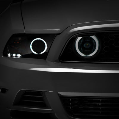 Raxiom 13-14 Ford Mustang GT CCFL Halo Fog Lights (Smoked)