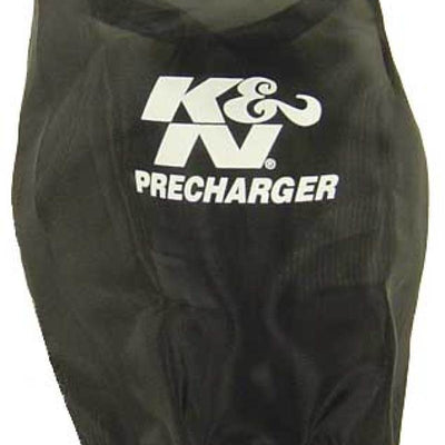 K&N PreCharger Air Filter Wrap Round Straight Black 3.625in ID x 9in H