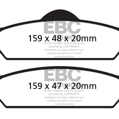EBC 03-04 Dodge Dakota 2WD 3.9 Ultimax2 Rear Brake Pads