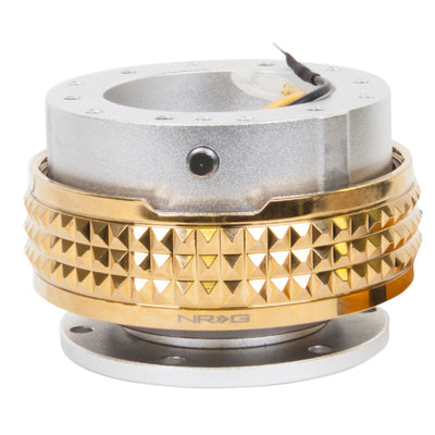 NRG Quick Release Kit - Pyramid Edition - Silver Body / Chrome Gold Pyramid Ring