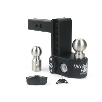 Weigh Safe 6in Drop Hitch w/Built-in Scale & 2in Shank (10K/15K GTWR) - Steel
