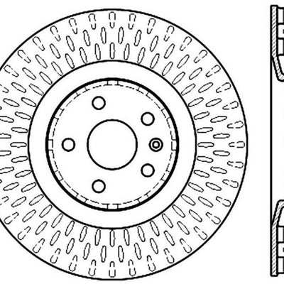 StopTech Drilled & Slotted Right Sport Brake Rotor for 2009 Cadillac CTS-V