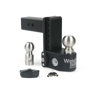Weigh Safe 6in Drop Hitch w/Built-in Scale & 2.5in Shank (10K/22K GTWR) - Steel