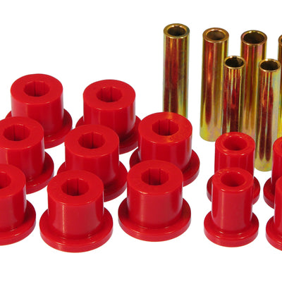 Prothane 67-70 GM 4wd Front Spring & Shackle Bushings - Red