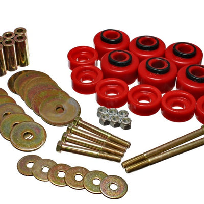 Energy Suspension 97-03 Ford F-100/F-150 2WD/F250 2WD & L-Duty Red Body (Cab) Mount Set