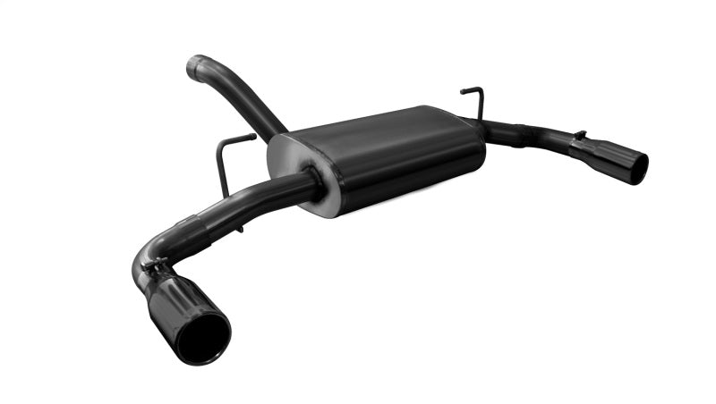 Corsa 2018-2025 Jeep Wrangler JL 2.5in Dual Rear Exit Black Tips Sport Axle-Back Exhaust